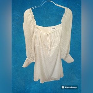 Missguided Women’s 8 Dress White Long Sleeve